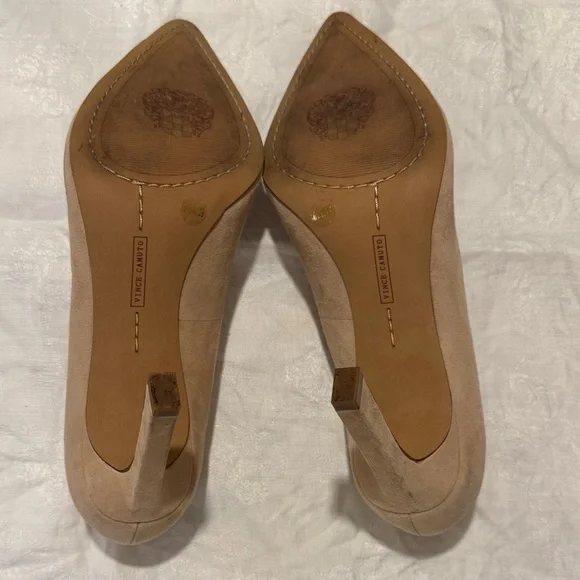 Vince Camuto Tan Suede High Heels - Picture 2 of 5